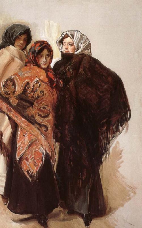 Joaquin Sorolla Madrid 3 Girl Norge oil painting art